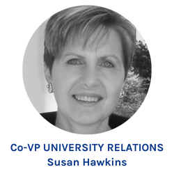 Co-VP University Relations Susan Hawkins